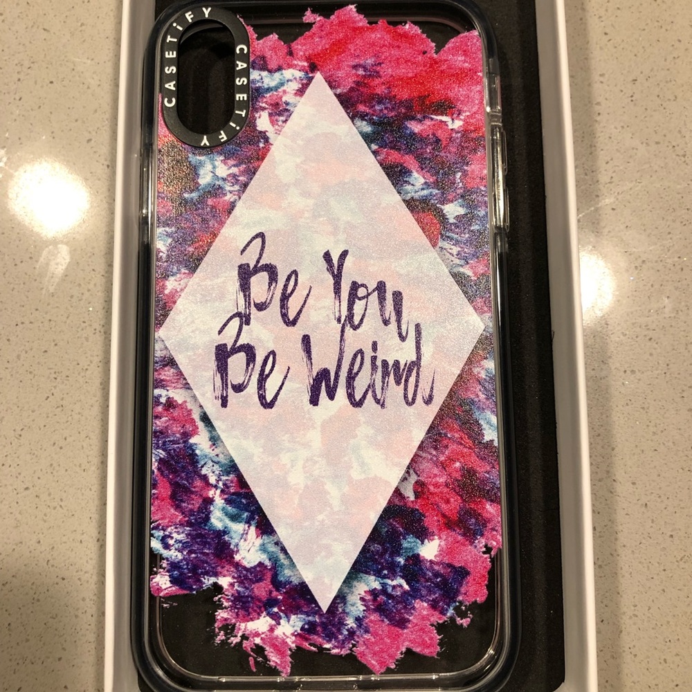 New! iPhone XR Be You Be Weird Casetify Case